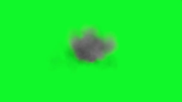 Granat Dymny Alpha Blend Black Zielonym Ekranem — Wideo stockowe