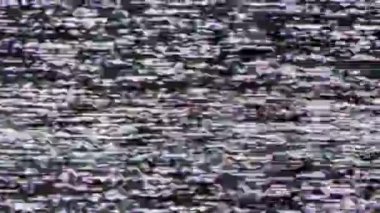 Siyah-beyaz renkli televizyon sesiyle soyut arkaplan. Büyük renkli ses.