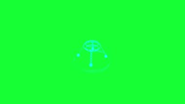 Dinamik Çizgili Soyut Sanatsal Fişek - Yeşil Ekran Yaratıcı Efekt Fantezi Kaotik Renkli Fraktal Şablon. Soyut fraktal şekiller. 3B resimleme arkaplanı veya duvar kağıdı