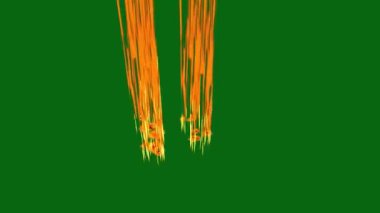 Dinamik VFX için alçalan çizgilerle Meteor Çarpması Patlaması ve Aksiyon Dolu Diziler 3 açık yeşil vektör arkaplanı ve hatlar. Renkli çizgileri olan modern soyut çizimler. Çizgiler. en iyi tasarım, poster, afiş.