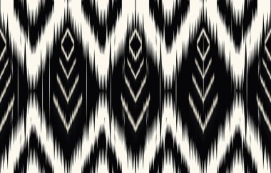 Ethnic abstract ikat art. Fabric Morocco, geometric ethnic pattern seamless  color oriental. Background, Design for fabric, curtain, carpet, wallpaper, clothing, wrapping, Batik, vector illustration