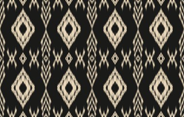 Ethnic abstract ikat art. Fabric Morocco, geometric ethnic pattern seamless  color oriental. Background, Design for fabric, curtain, carpet, wallpaper, clothing, wrapping, Batik, vector illustration