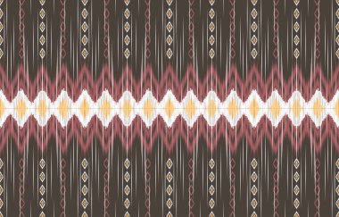 Ethnic abstract ikat art. Fabric Morocco, geometric ethnic pattern seamless  color oriental. Background, Design for fabric, curtain, carpet, wallpaper, clothing, wrapping, Batik, vector illustration