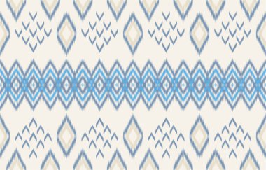Ethnic abstract ikat art. Fabric Morocco, geometric ethnic pattern seamless  color oriental. Background, Design for fabric, curtain, carpet, wallpaper, clothing, wrapping, Batik, vector illustration