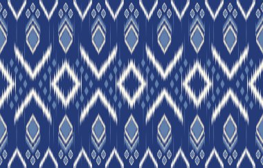 Ethnic abstract ikat art. Fabric Morocco, geometric ethnic pattern seamless  color oriental. Background, Design for fabric, curtain, carpet, wallpaper, clothing, wrapping, Batik, vector illustration