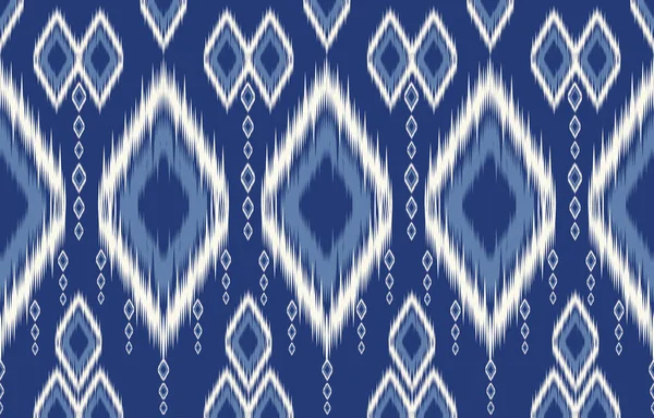 Etniczna Abstrakcyjna Sztuka Ikat Tkanina Maroko Geometryczny Wzór Etniczny Bezszwowy — Wektor stockowy