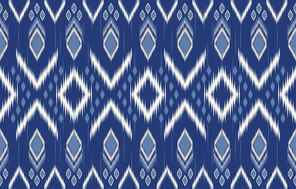 Ethnic Abstract Ikat Art Fabric Morocco Geometric Ethnic Pattern Seamless — Image vectorielle