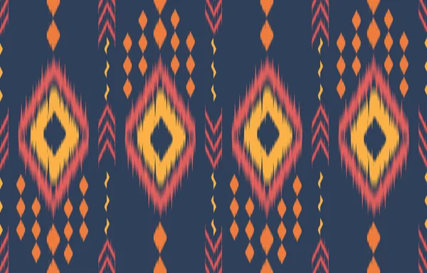 Etniczna Abstrakcyjna Sztuka Ikat Tkanina Maroko Geometryczny Wzór Etniczny Bezszwowy — Wektor stockowy