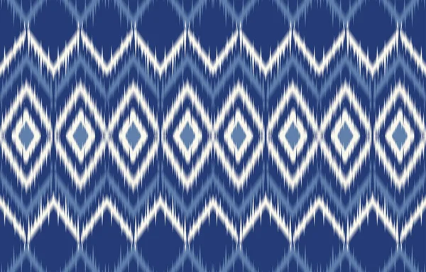 Etnico Astratto Ikat Art Tessuto Marocco Motivo Etnico Geometrico Senza — Vettoriale Stock
