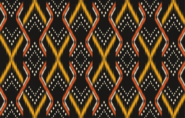 Ethnic Abstract Ikat Art Fabric Morocco Geometric Ethnic Pattern Seamless — Stock Vector