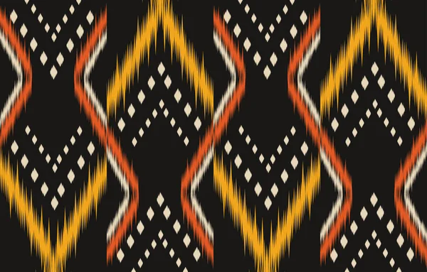 Ethnic Abstract Ikat Art Fabric Morocco Geometric Ethnic Pattern Seamless — 스톡 벡터