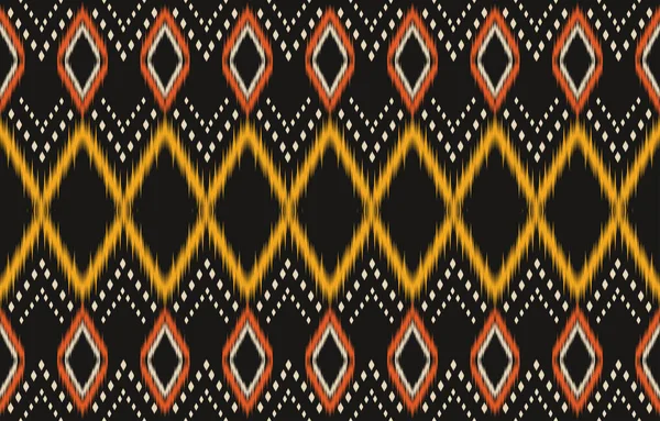 Ethnic Abstract Ikat Art Fabric Morocco Geometric Ethnic Pattern Seamless — Vettoriale Stock