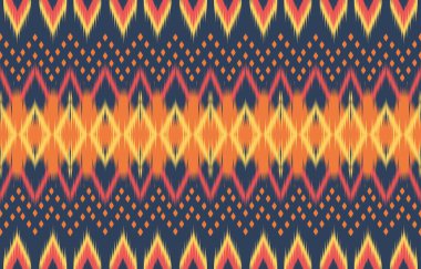 Ethnic abstract ikat art. Fabric Morocco, geometric ethnic pattern seamless  color oriental. Background, Design for fabric, curtain, carpet, wallpaper, clothing, wrapping, Batik, vector illustration