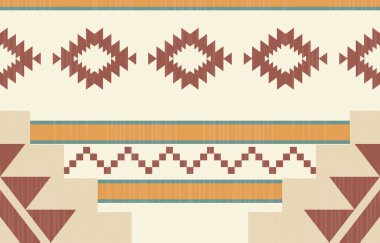 Geometrik etnik desen pürüzsüz, Yerli Amerikan etnik tasarımı, arka plan, perde, halı, duvar kağıdı, giysi, ambalaj, Batik, vektör çizimi için Güneybatı dekor tasarımı.
