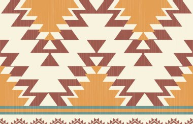 Geometrik etnik desen pürüzsüz, Yerli Amerikan etnik tasarımı, arka plan, perde, halı, duvar kağıdı, giysi, ambalaj, Batik, vektör çizimi için Güneybatı dekor tasarımı.