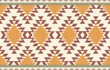 Geometrik etnik desen pürüzsüz, Yerli Amerikan etnik tasarımı, arka plan, perde, halı, duvar kağıdı, giysi, ambalaj, Batik, vektör çizimi için Güneybatı dekor tasarımı.