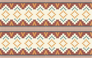 Geometrik etnik desen pürüzsüz, Yerli Amerikan etnik tasarımı, arka plan, perde, halı, duvar kağıdı, giysi, ambalaj, Batik, vektör çizimi için Güneybatı dekor tasarımı.