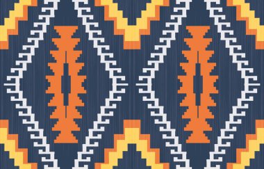 Geometrik etnik desen pürüzsüz, Yerli Amerikan etnik tasarımı, arka plan, perde, halı, duvar kağıdı, giysi, ambalaj, Batik, vektör çizimi için Güneybatı dekor tasarımı.