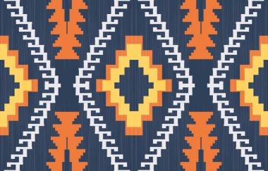 Geometrik etnik desen pürüzsüz, Yerli Amerikan etnik tasarımı, arka plan, perde, halı, duvar kağıdı, giysi, ambalaj, Batik, vektör çizimi için Güneybatı dekor tasarımı.