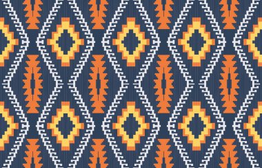 Geometrik etnik desen pürüzsüz, Yerli Amerikan etnik tasarımı, arka plan, perde, halı, duvar kağıdı, giysi, ambalaj, Batik, vektör çizimi için Güneybatı dekor tasarımı.