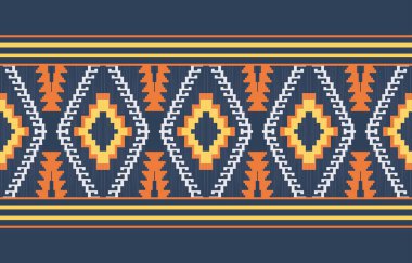 Geometrik etnik desen pürüzsüz, Yerli Amerikan etnik tasarımı, arka plan, perde, halı, duvar kağıdı, giysi, ambalaj, Batik, vektör çizimi için Güneybatı dekor tasarımı.