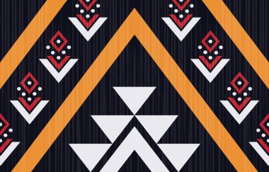 Geometrik etnik desen pürüzsüz, Yerli Amerikan etnik tasarımı, arka plan, perde, halı, duvar kağıdı, giysi, ambalaj, Batik, vektör çizimi için Güneybatı dekor tasarımı.