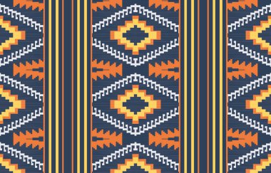 Geometrik etnik desen pürüzsüz, Yerli Amerikan etnik tasarımı, arka plan, perde, halı, duvar kağıdı, giysi, ambalaj, Batik, vektör çizimi için Güneybatı dekor tasarımı.