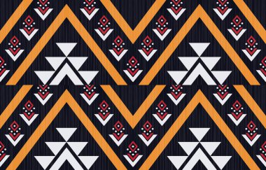 Geometrik etnik desen pürüzsüz, Yerli Amerikan etnik tasarımı, arka plan, perde, halı, duvar kağıdı, giysi, ambalaj, Batik, vektör çizimi için Güneybatı dekor tasarımı.