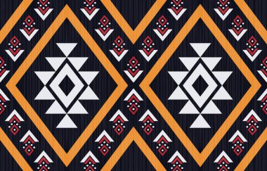 Geometrik etnik desen pürüzsüz, Yerli Amerikan etnik tasarımı, arka plan, perde, halı, duvar kağıdı, giysi, ambalaj, Batik, vektör çizimi için Güneybatı dekor tasarımı.