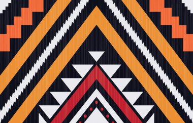 Geometrik etnik desen pürüzsüz, Yerli Amerikan etnik tasarımı, arka plan, perde, halı, duvar kağıdı, giysi, ambalaj, Batik, vektör çizimi için Güneybatı dekor tasarımı.