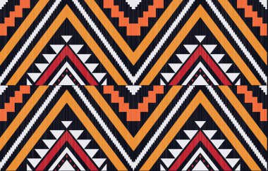 Geometrik etnik desen pürüzsüz, Yerli Amerikan etnik tasarımı, arka plan, perde, halı, duvar kağıdı, giysi, ambalaj, Batik, vektör çizimi için Güneybatı dekor tasarımı.