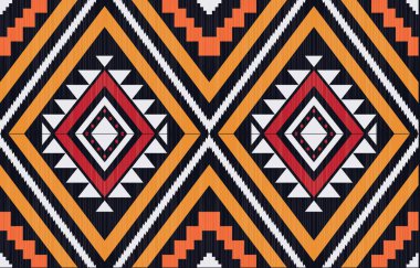 Geometrik etnik desen pürüzsüz, Yerli Amerikan etnik tasarımı, arka plan, perde, halı, duvar kağıdı, giysi, ambalaj, Batik, vektör çizimi için Güneybatı dekor tasarımı.