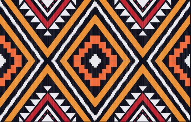 Geometrik etnik desen pürüzsüz, Yerli Amerikan etnik tasarımı, arka plan, perde, halı, duvar kağıdı, giysi, ambalaj, Batik, vektör çizimi için Güneybatı dekor tasarımı.