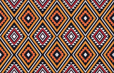 Geometrik etnik desen pürüzsüz, Yerli Amerikan etnik tasarımı, arka plan, perde, halı, duvar kağıdı, giysi, ambalaj, Batik, vektör çizimi için Güneybatı dekor tasarımı.