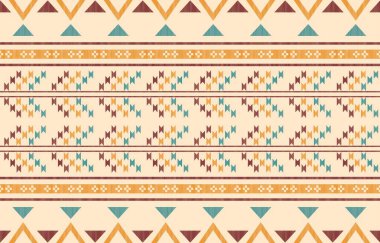 Geometrik etnik desen pürüzsüz, Yerli Amerikan etnik tasarımı, arka plan, perde, halı, duvar kağıdı, giysi, ambalaj, Batik, vektör çizimi için Güneybatı dekor tasarımı.