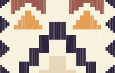 Etnik desenli dikişler. Arka plan, perde, halı, duvar kağıdı, giysi, ambalaj, Batik, vektör illüstrasyonu için tasarım..