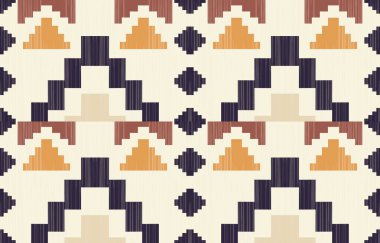 Etnik desenli dikişler. Arka plan, perde, halı, duvar kağıdı, giysi, ambalaj, Batik, vektör illüstrasyonu için tasarım..