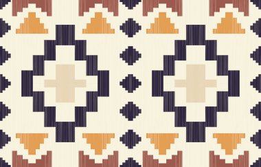 Etnik desenli dikişler. Arka plan, perde, halı, duvar kağıdı, giysi, ambalaj, Batik, vektör illüstrasyonu için tasarım..