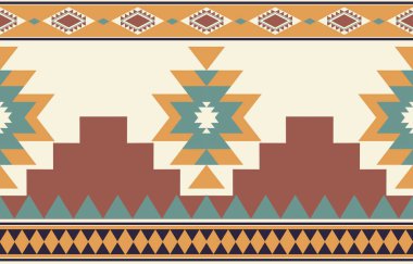 Etnik desenli dikişler. Arka plan, perde, halı, duvar kağıdı, giysi, ambalaj, Batik, vektör illüstrasyonu için tasarım..