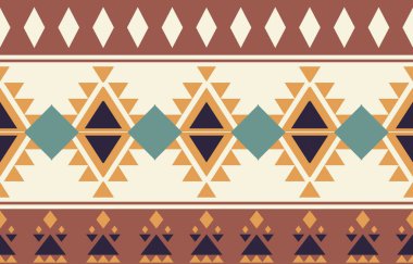 Etnik desenli dikişler. Arka plan, perde, halı, duvar kağıdı, giysi, ambalaj, Batik, vektör illüstrasyonu için tasarım..