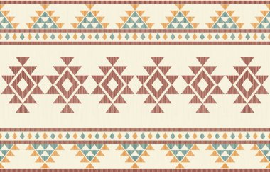 Etnik desenli dikişler. Arka plan, perde, halı, duvar kağıdı, giysi, ambalaj, Batik, vektör illüstrasyonu için tasarım..