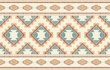 Etnik desenli dikişler. Arka plan, perde, halı, duvar kağıdı, giysi, ambalaj, Batik, vektör illüstrasyonu için tasarım..