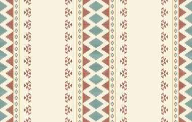 Geometrik etnik desen pürüzsüz, Yerli Amerikan etnik tasarımı, arka plan, perde, halı, duvar kağıdı, giysi, ambalaj, Batik, vektör çizimi için Güneybatı dekor tasarımı.