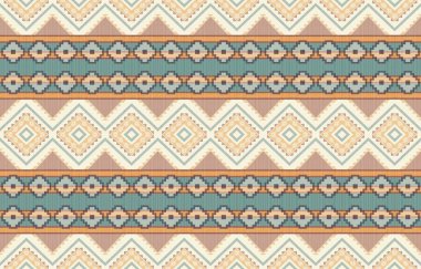 Geometrik etnik desen pürüzsüz, Yerli Amerikan etnik tasarımı, arka plan, perde, halı, duvar kağıdı, giysi, ambalaj, Batik, vektör çizimi için Güneybatı dekor tasarımı.