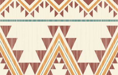 Geometrik etnik desen pürüzsüz, Yerli Amerikan etnik tasarımı, arka plan, perde, halı, duvar kağıdı, giysi, ambalaj, Batik, vektör çizimi için Güneybatı dekor tasarımı.