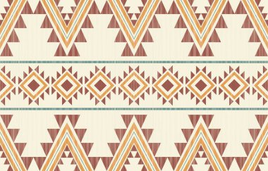 Geometrik etnik desen pürüzsüz, Yerli Amerikan etnik tasarımı, arka plan, perde, halı, duvar kağıdı, giysi, ambalaj, Batik, vektör çizimi için Güneybatı dekor tasarımı.