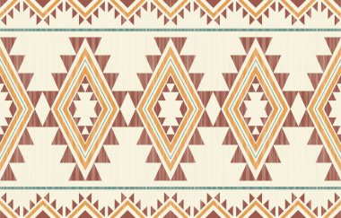 Geometrik etnik desen pürüzsüz, Yerli Amerikan etnik tasarımı, arka plan, perde, halı, duvar kağıdı, giysi, ambalaj, Batik, vektör çizimi için Güneybatı dekor tasarımı.