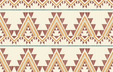 Geometrik etnik desen pürüzsüz, Yerli Amerikan etnik tasarımı, arka plan, perde, halı, duvar kağıdı, giysi, ambalaj, Batik, vektör çizimi için Güneybatı dekor tasarımı.