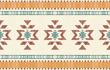 Geometrik etnik desen pürüzsüz, Yerli Amerikan etnik tasarımı, arka plan, perde, halı, duvar kağıdı, giysi, ambalaj, Batik, vektör çizimi için Güneybatı dekor tasarımı.