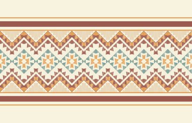 Geometrik etnik desen pürüzsüz, Yerli Amerikan etnik tasarımı, arka plan, perde, halı, duvar kağıdı, giysi, ambalaj, Batik, vektör çizimi için Güneybatı dekor tasarımı.